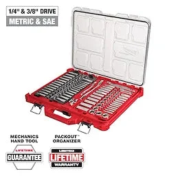 Milwaukee 48-22-9486 1/4" & 3/8" 106pc Ratchet and Socket Set in PACKOUT - SAE & Metric