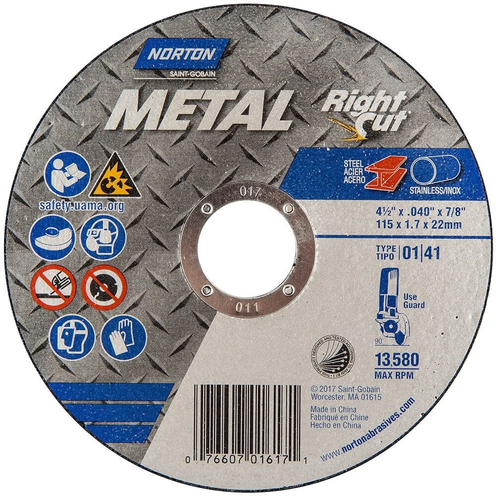 Norton 07660701617 Metal RightCut 4-1/2 x .04 x 7/8 in.