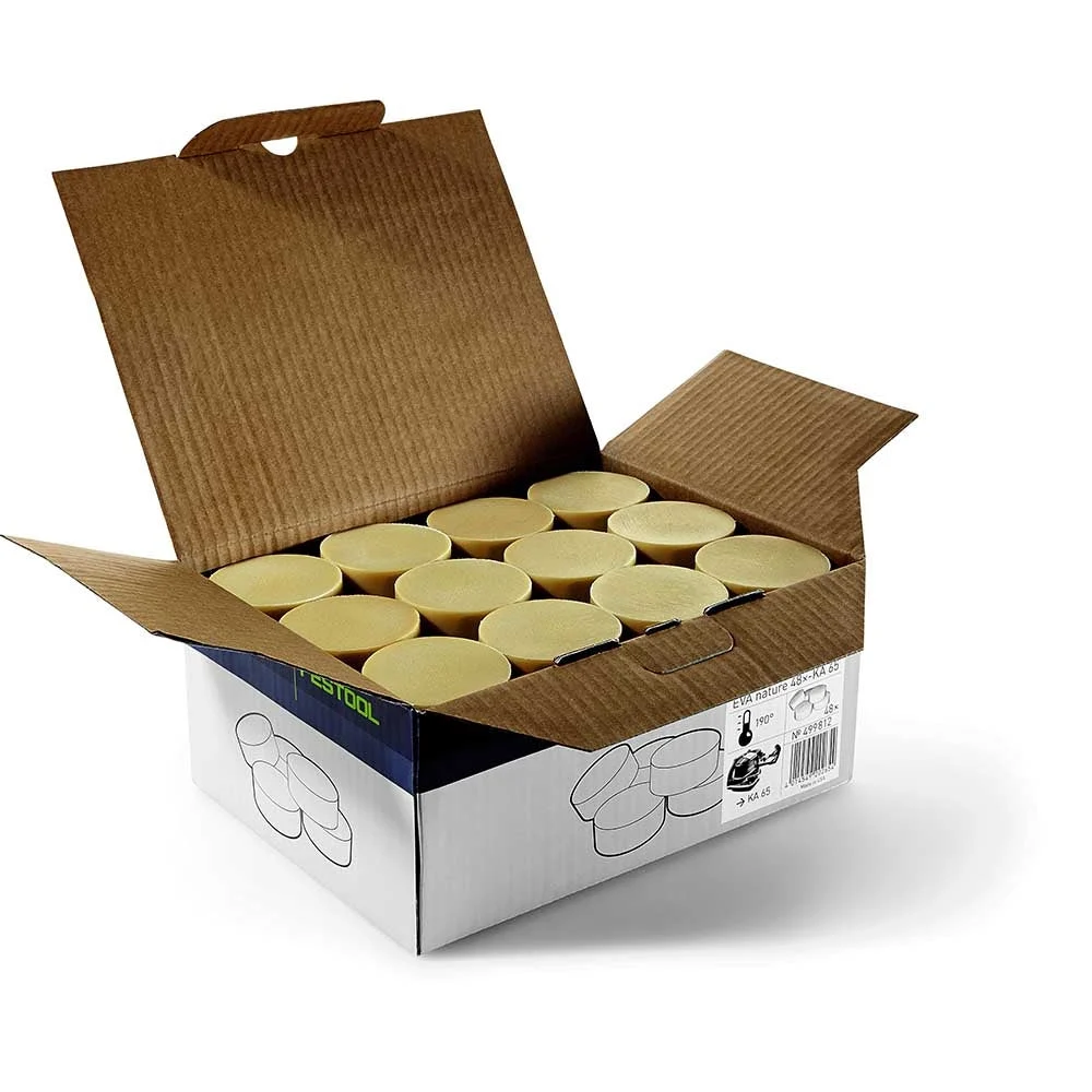 Festool 499812 Natural EVA Edge Banding Adhesive Glue Pucks 48 Pack