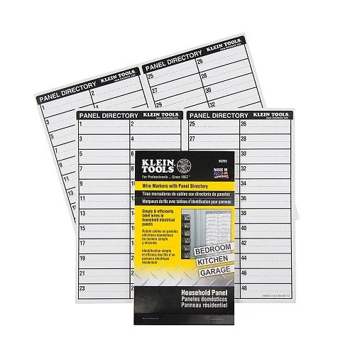 Klein 56255 Wire Markers-Household Electric Panel