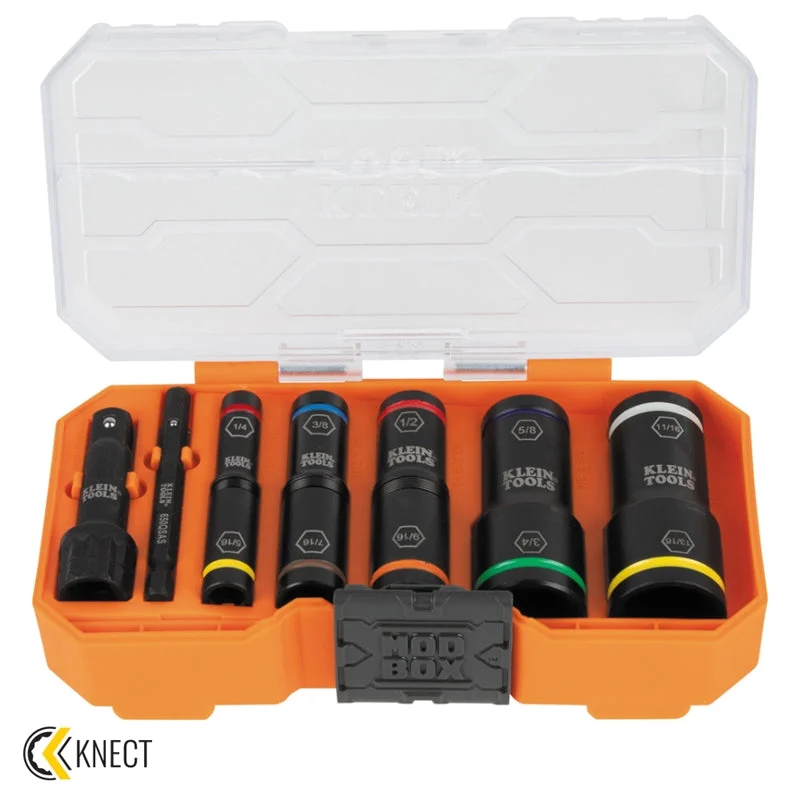 Klein 65618 HD Flip Socket Kit, SAE, 8 Pc