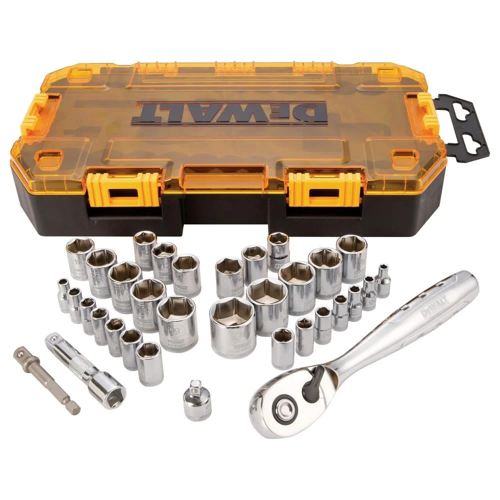 Dewalt DWMT73804 Tough Box Tool Kit, 1/4" & 3/8" Drive Socket Set