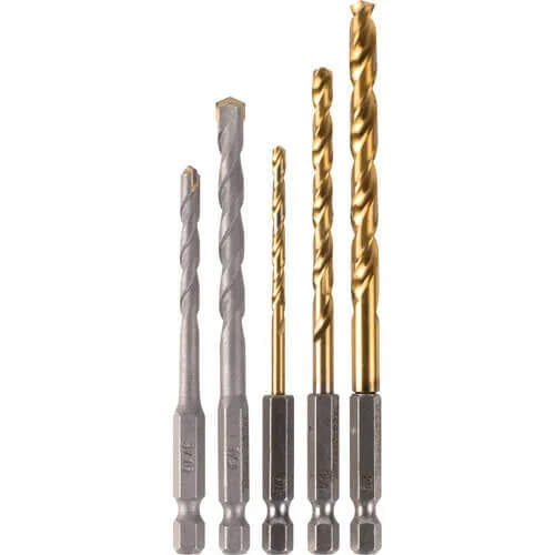 Makita D-23765 5 Piece Masonry Metal Drill Bit Set