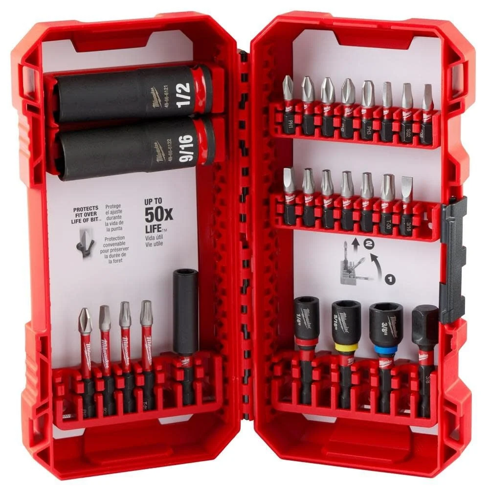 Milwaukee 48-32-4408 SHOCKWAVE Impact Duty Drive & Fasten Set - 26PC