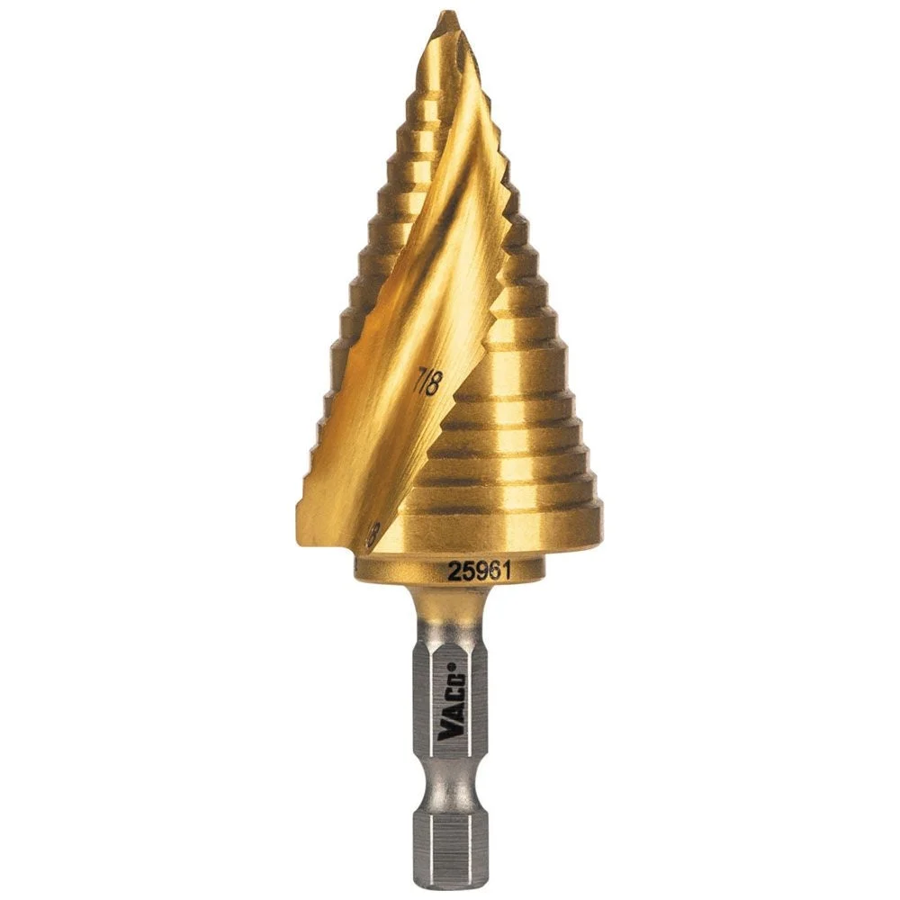 Klein 25961 7/8 in. to 1-1/8 in. Step Drill Bit, VACO