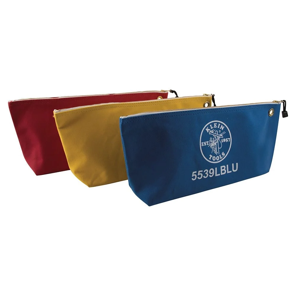 Klein 5539LCPAK Zippered Canvas Bags 3 Pack