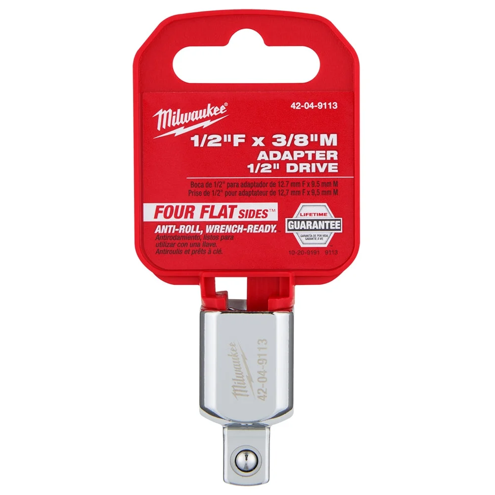 Milwaukee 42-04-9113 1/2" Drive 1/2"F X 3/8"M Adapter