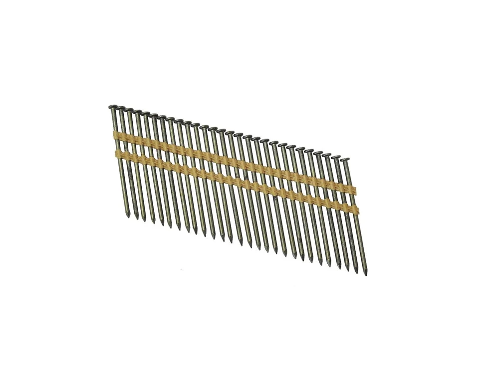 PrimeSource GR3011M 21 Deg Plastic Strip Nails 3" X .120" Smooth Bright - 1,000 pcs
