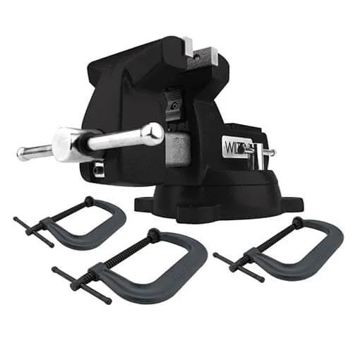 Wilton 21500K 746 Mechanics Vise w/ 3-pc C-Clamp Set