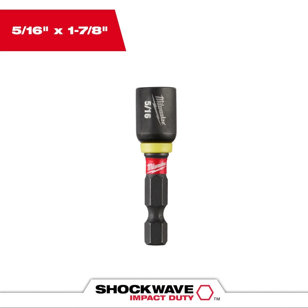 Milwaukee 49-66-4703 SHOCKWAVE Impact Duty 5/16" x 1-7/8" Magnetic Nut Driver BULK 10