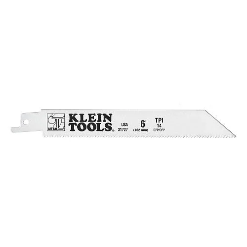 Klein 31727 6'' Reciprocating Saw Blades, 14 TPI, 5 Pack