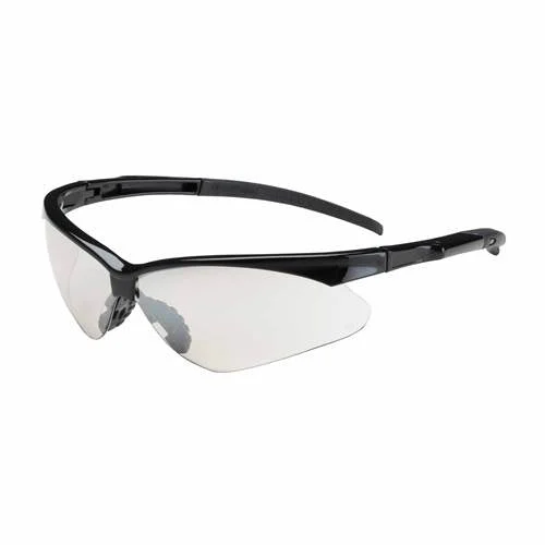 PIP 250-08-0002 Zenon Z14Sn Eyewear, Indoor/Outdoor Polycarbonate Lens, Anti-Scratch, Clear Temples W/ Rubber Tips, Soft Ribbed Rubber Nosepiece, 10 Base -12 Pack