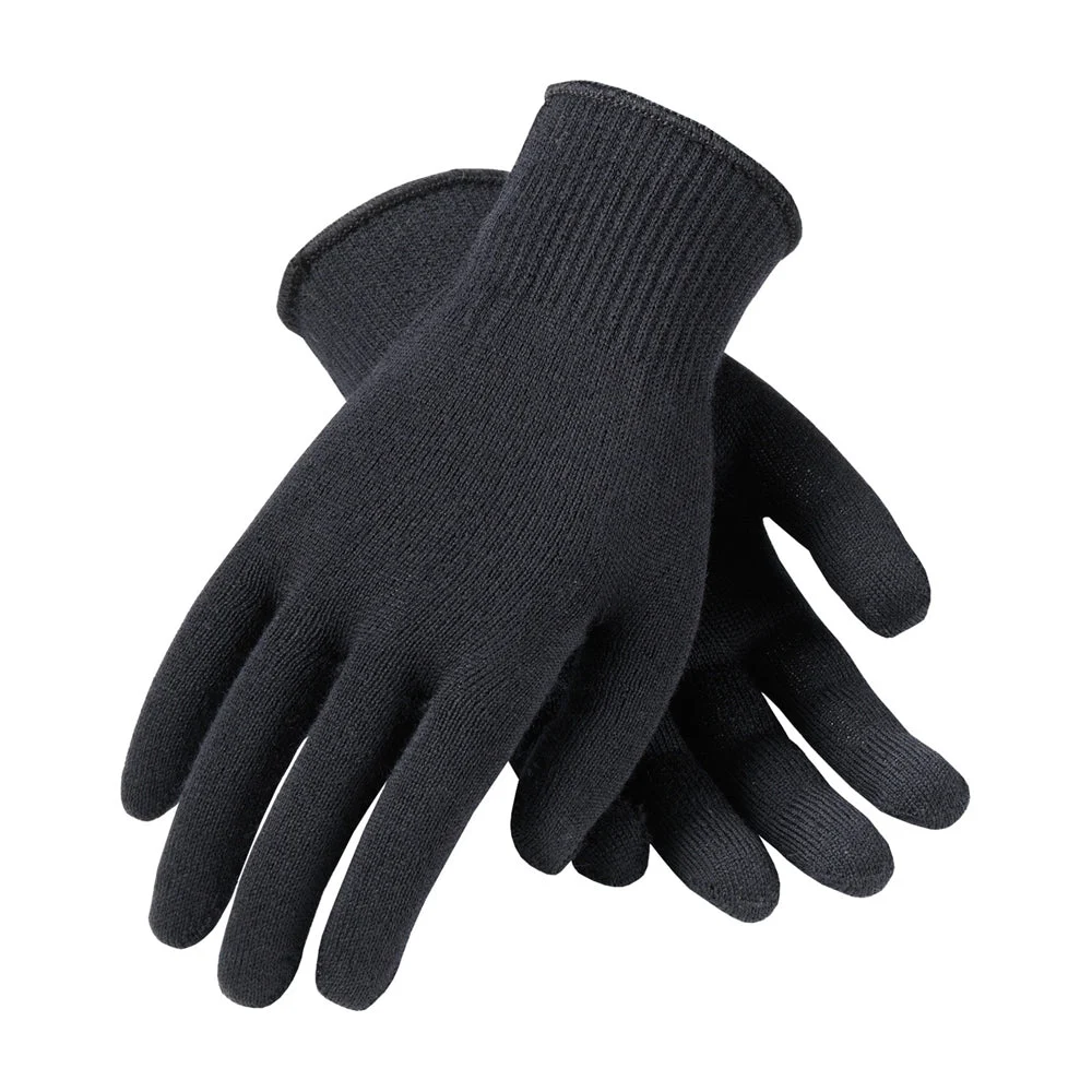 PIP 41-130L Seamless Knit, Merino Wool Liner, 13 Gauge Liner, Light Weight, Black Color -12 Pack