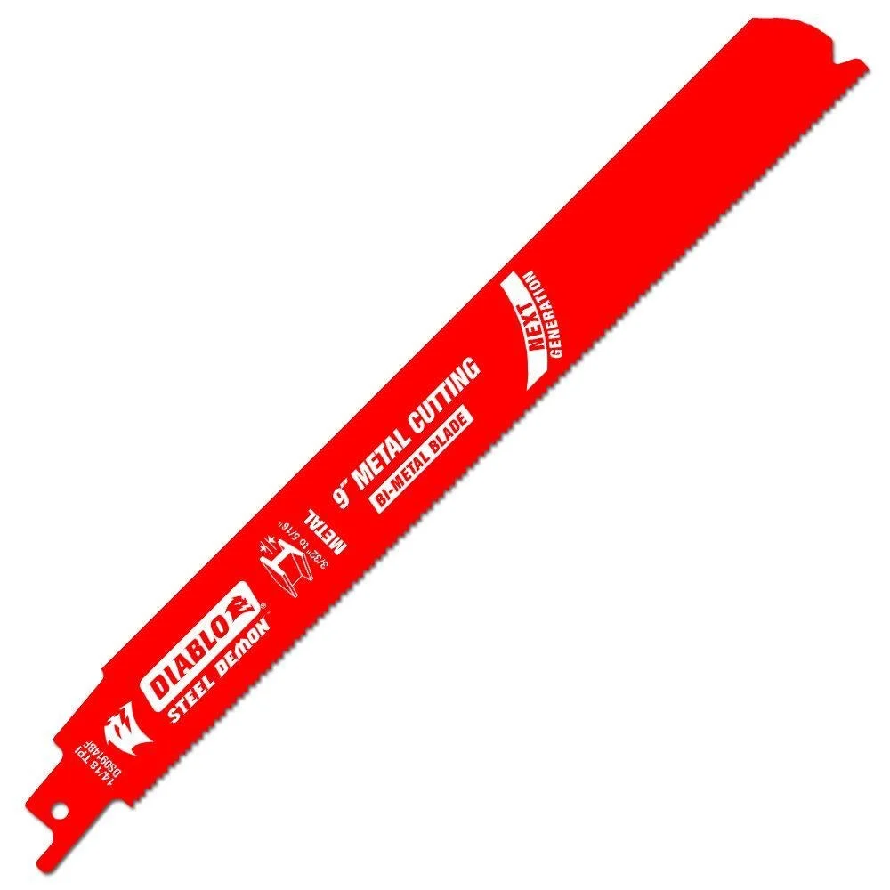 Diablo Tools 9" 14/18Tpi Bi-Metal Reciprocating Saw Blades For Medium Metal (25-Pack)