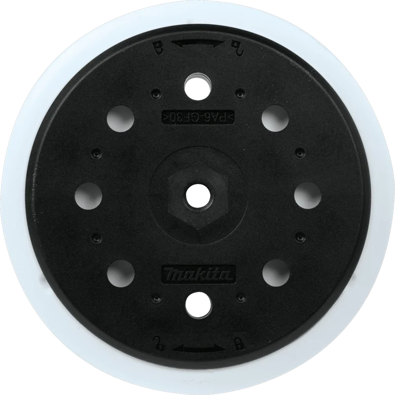 Makita 197314-7 6 in. Round Sanding Backing Pad, Hook and Loop, Soft, BO6050J