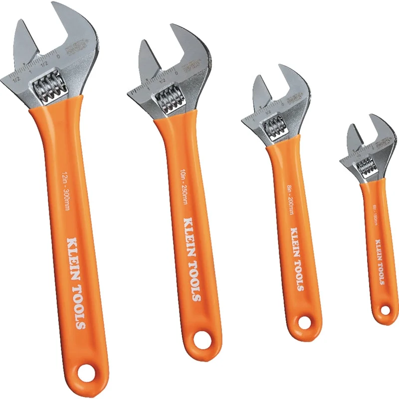 Klein D5074 EC Adjustable Wrenches, 4 pc. Set