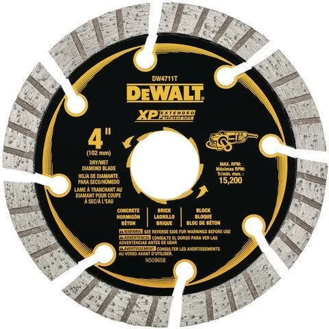 DeWalt DW4711T 4-in XP Turbo Segmented Diamond Blade