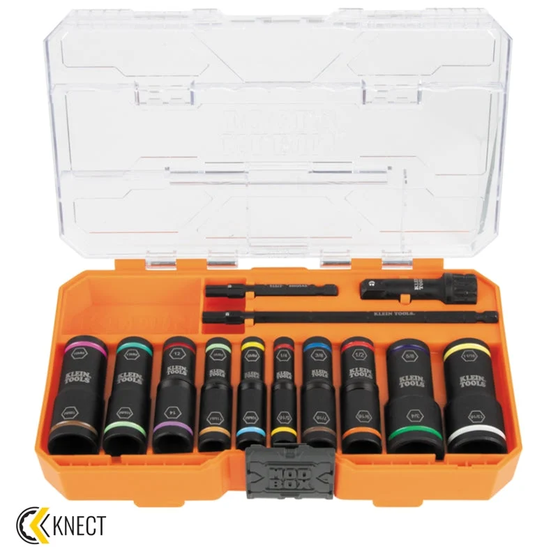 Klein 65239 Flip Socket Set, SAE/Metric 13 Pc