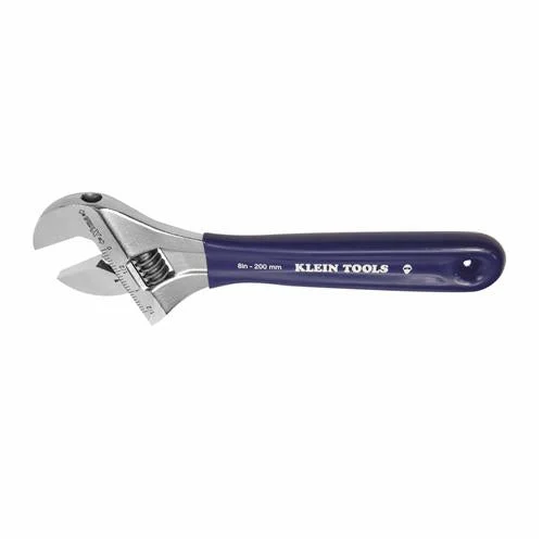 Klein D509-8 Adj. Wrench, Extra-Wide Jaw, 8 in.