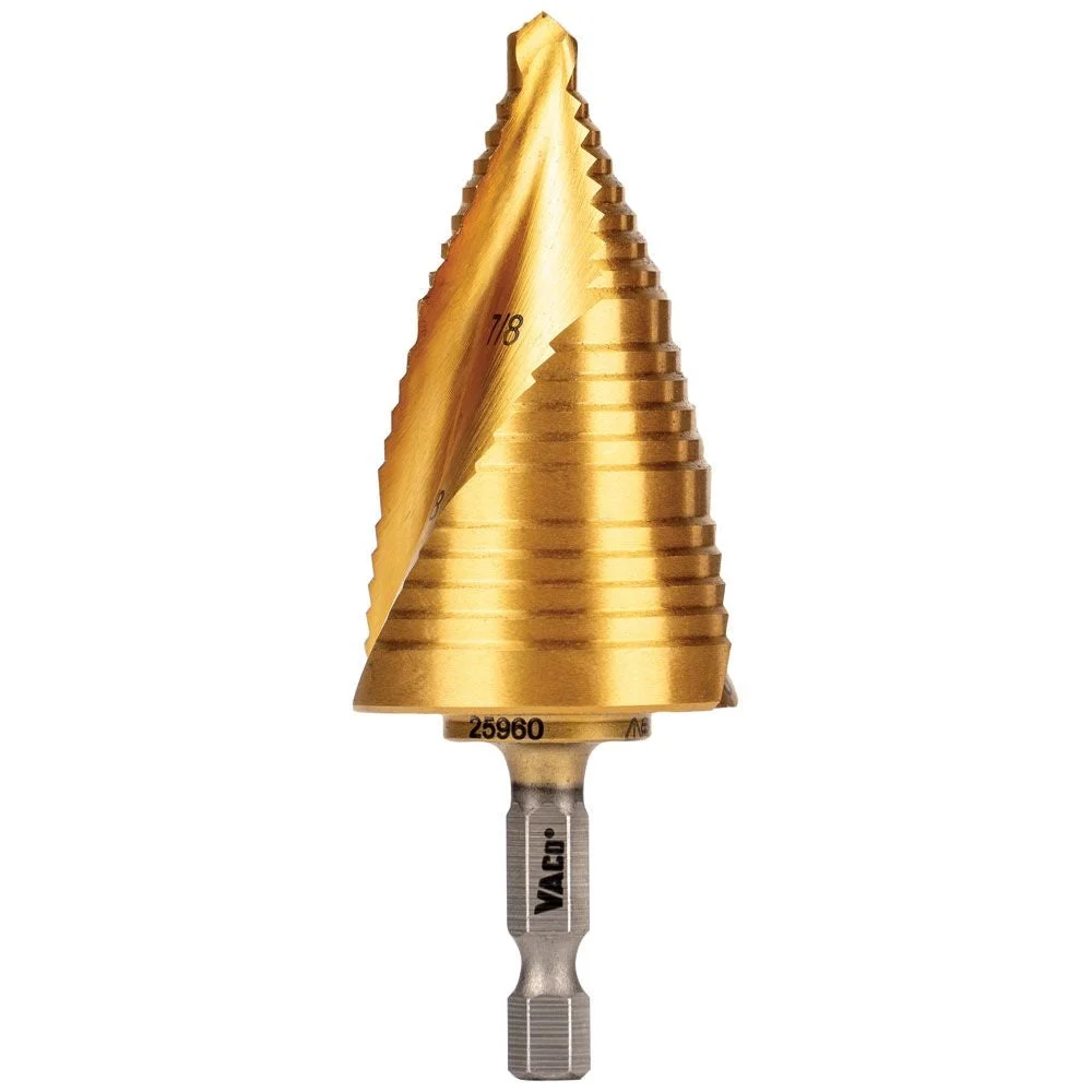 Klein 25960 7/8 in. to 1-3/8 in. Step Drill Bit, VACO
