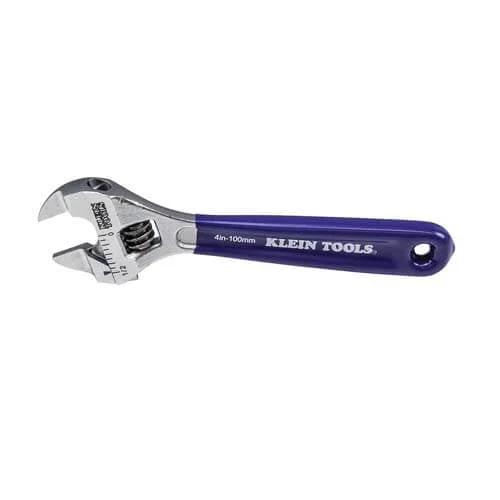 Klein D86932 Slim Jaw Adjustable Wrench, 4 in.