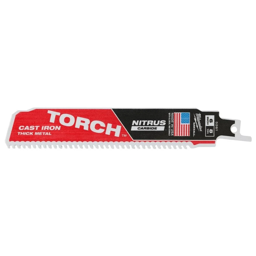 Milwaukee 48-00-5561 6 in. 8 TPI Sawzall Torch 5pk