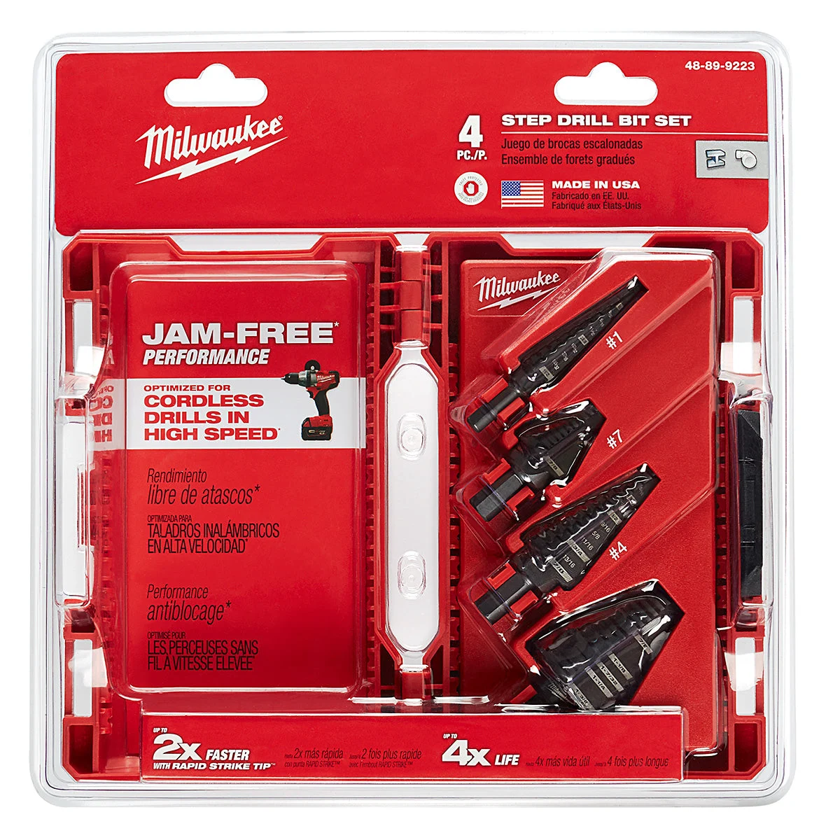 Milwaukee 48-89-9223 STEP BIT 4PC KIT