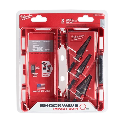 Milwaukee 48-89-9254 SW STEP BIT 3PC KIT 1, 2, 4