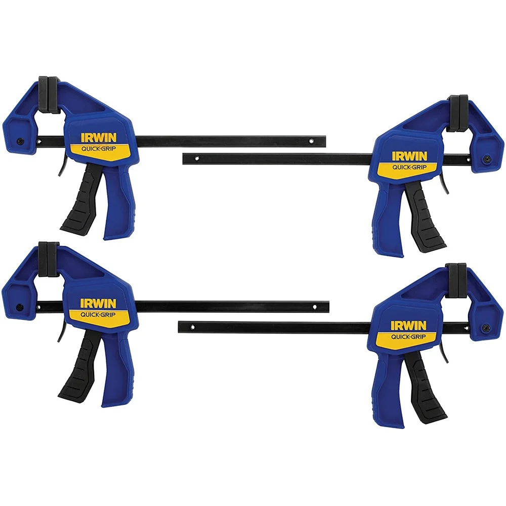 Irwin 1964758 Quick-Grip Clamps One-Handed Mini Bar 6-Inch 4-Pack