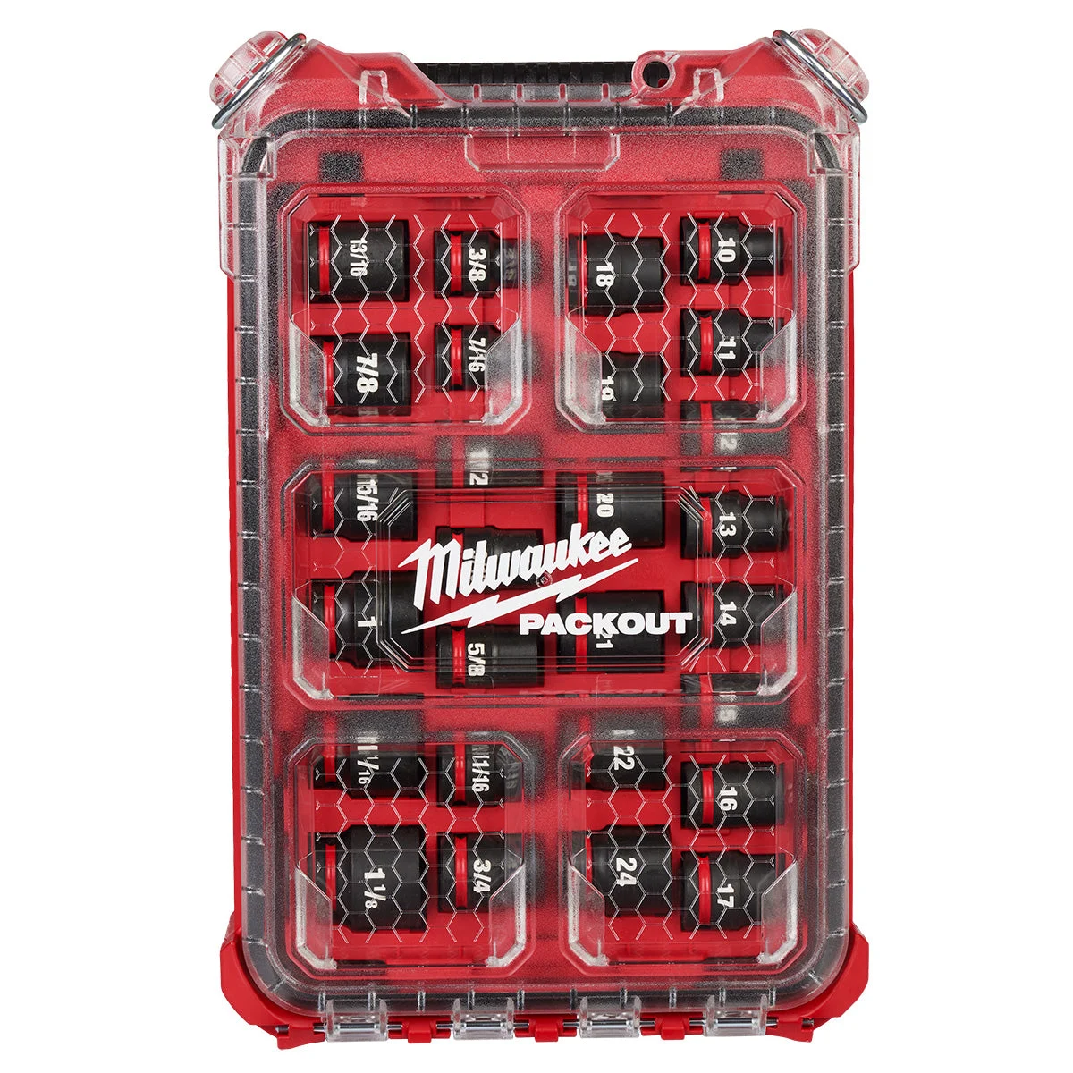 Milwaukee 49-66-6804 SHOCKWAVE Impact Duty Socket 1/2" Dr 27PC MM PACKOUT Set