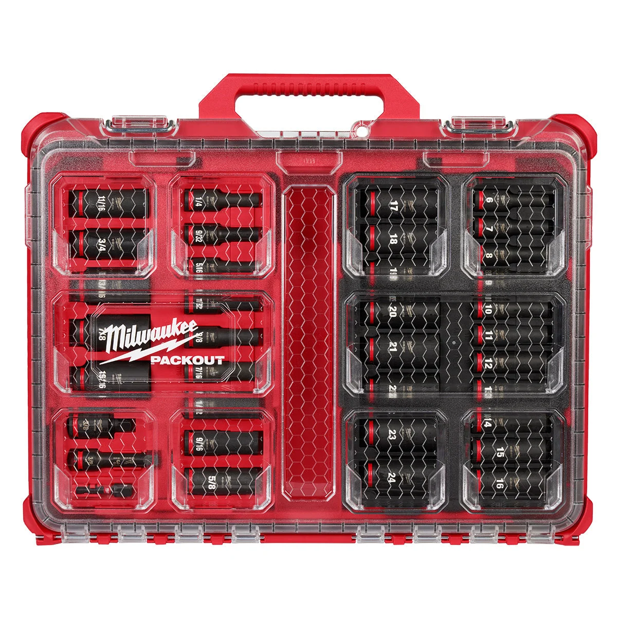 Milwaukee 49-66-6805 SHOCKWAVE Impact Duty Socket 3/8" Dr 36PC PACKOUT Set