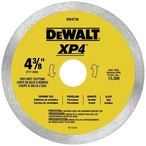 Dewalt Dw4738 4-3/8" Xp4 Premium Porcelain Tile Blade
