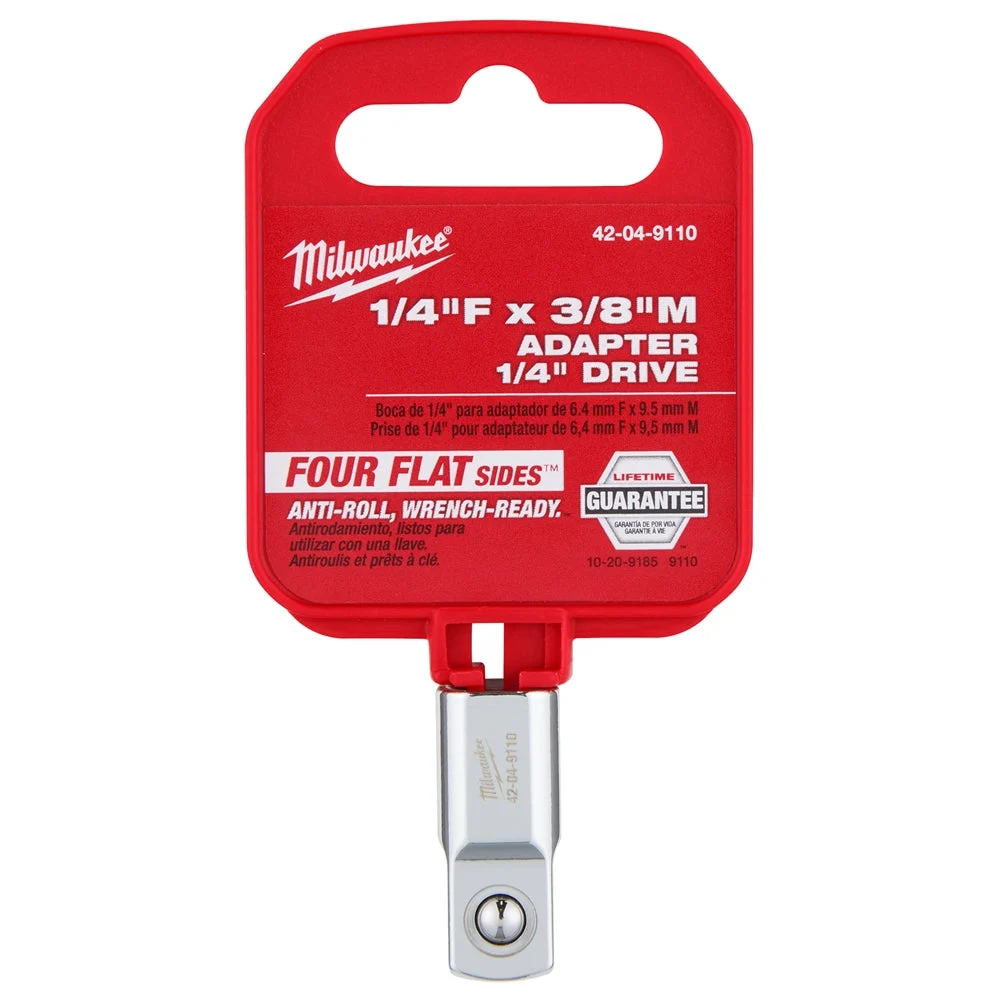 Milwaukee 42-04-9110 1/4" Drive 1/4"F X 3/8"M Adapter
