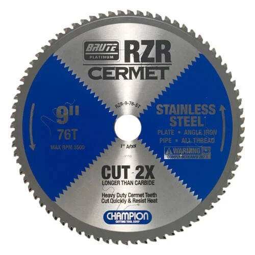 Champion Rzr-9-76-St 9 In. Cermet Circular Saw Blade