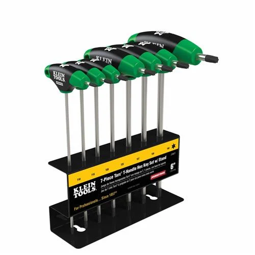 Klein Tools JTH67T 7 pc 6'' (152 mm) Torx Journeyman T-Handle Set with Stand