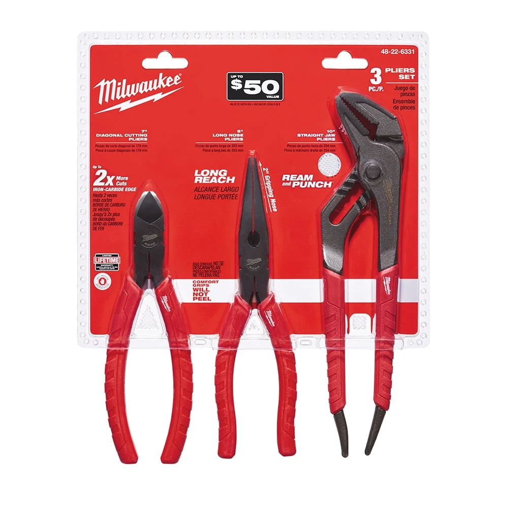 Milwaukee 48-22-6331 3PC PLIERS KIT