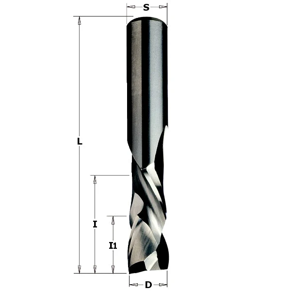 CMT 190.813.11 Solid Carbide Up/Downcut Spiral Mortising Bit, 3/8-Inch
