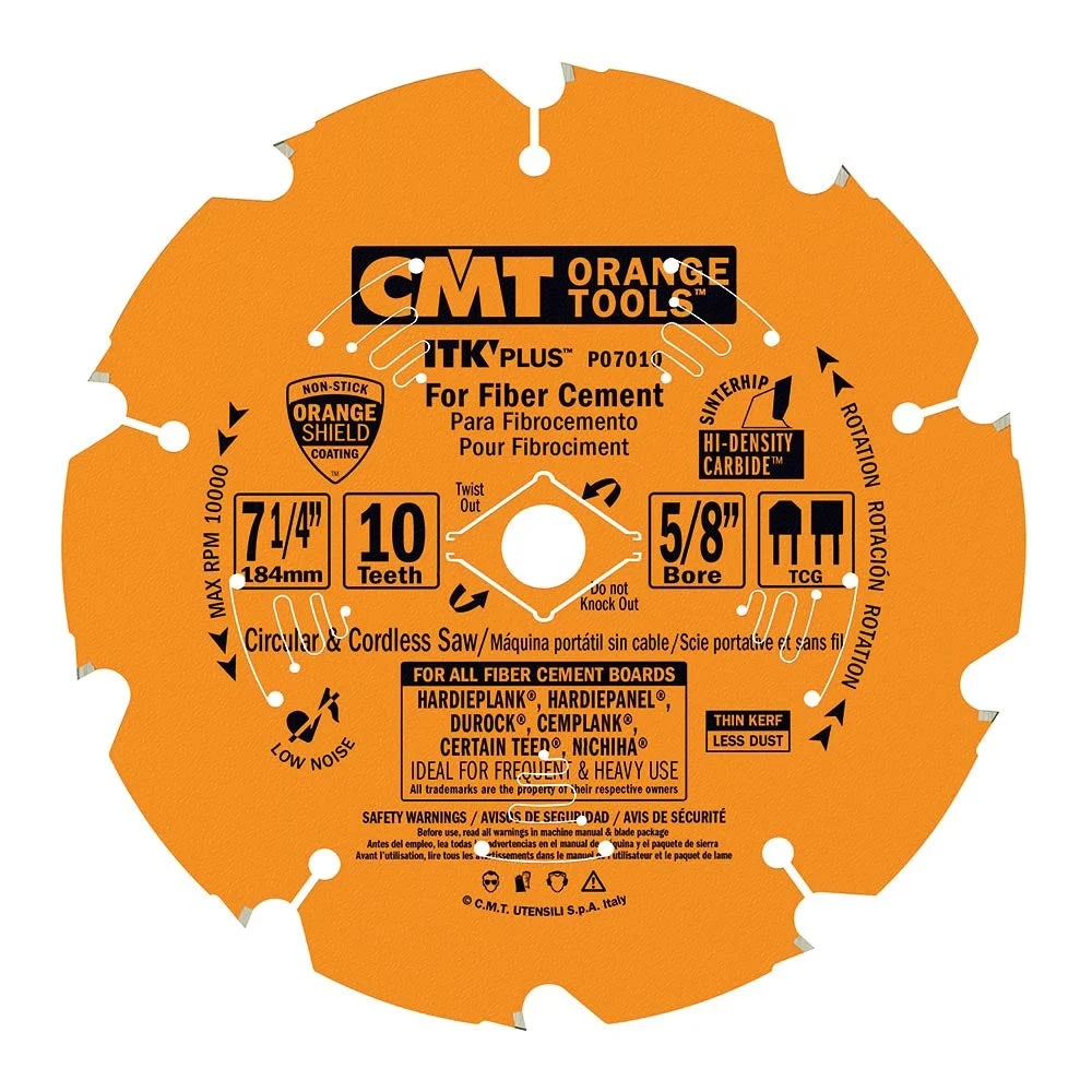 CMT P07010 ITK Plus Saw Blade 7-1/4 Fiber Cement