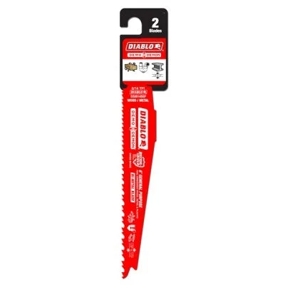 Diablo Tools 6" 8/14Tpi Bi-Metal Reciprocating Saw Blades For General Purpose Cuts (2-Pack)