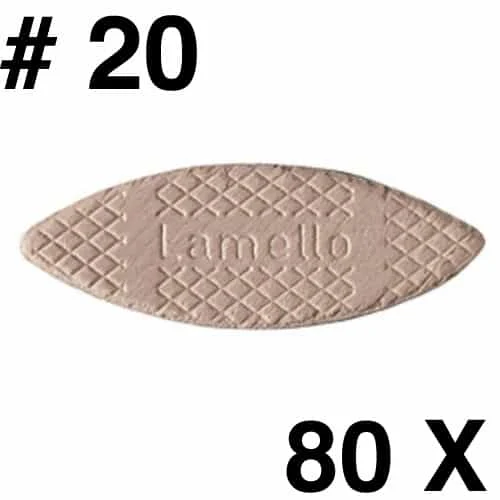 Lamello 144520 #20 Beechwood Biscuits - 80 Count