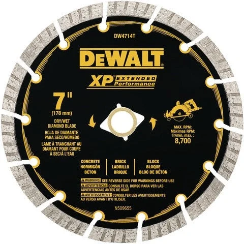 Dewalt DW4714T 7In XP Turbo Segmented Diamond Blade