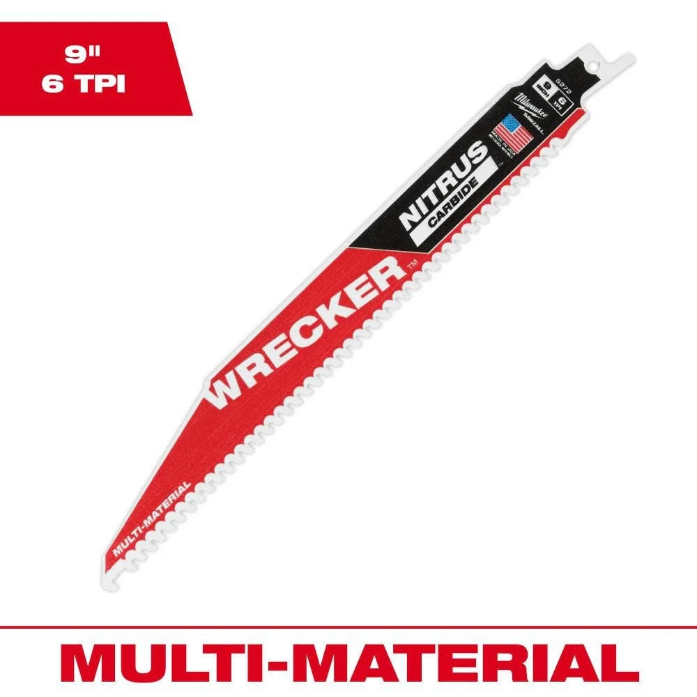 Milwaukee 48-00-5272 9" The WRECKER with NITRUS CARBIDE 1PK 5 Pack