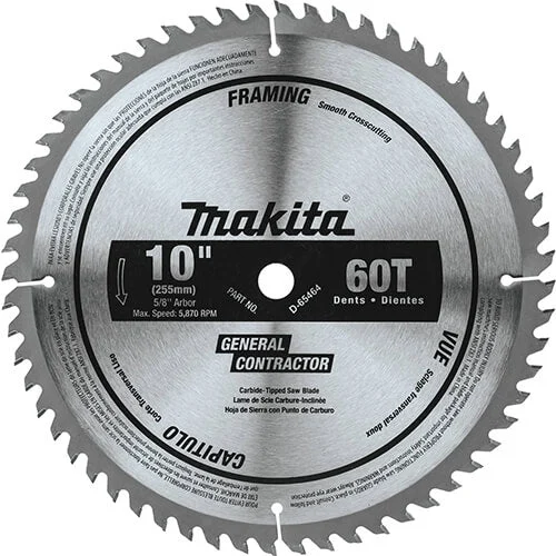 Makita D-65464 10 in. 60T Micro-Polished Saw Blade