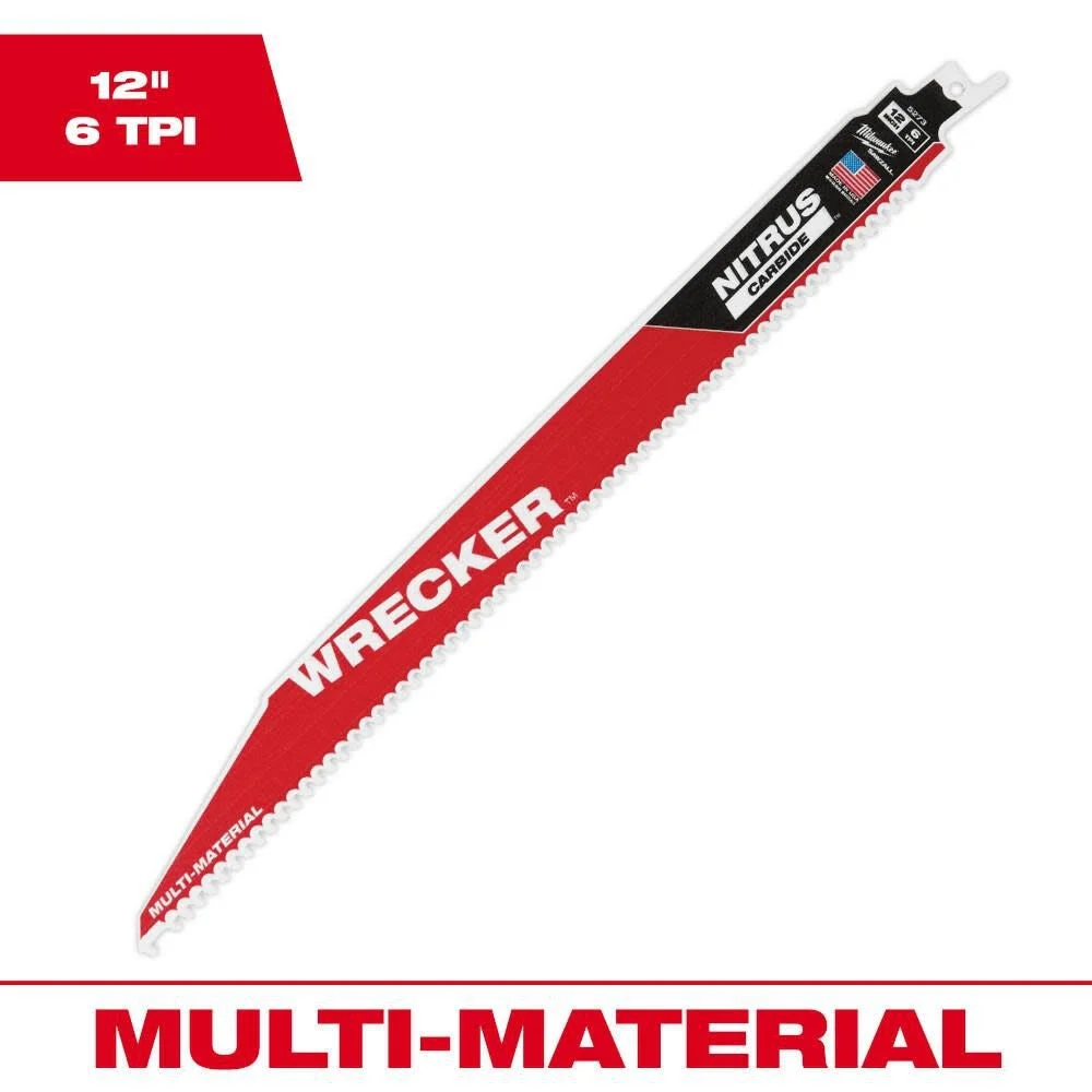 Milwaukee 48-00-5273 12" The WRECKER with NITRUS CARBIDE 1PK 5 Pack