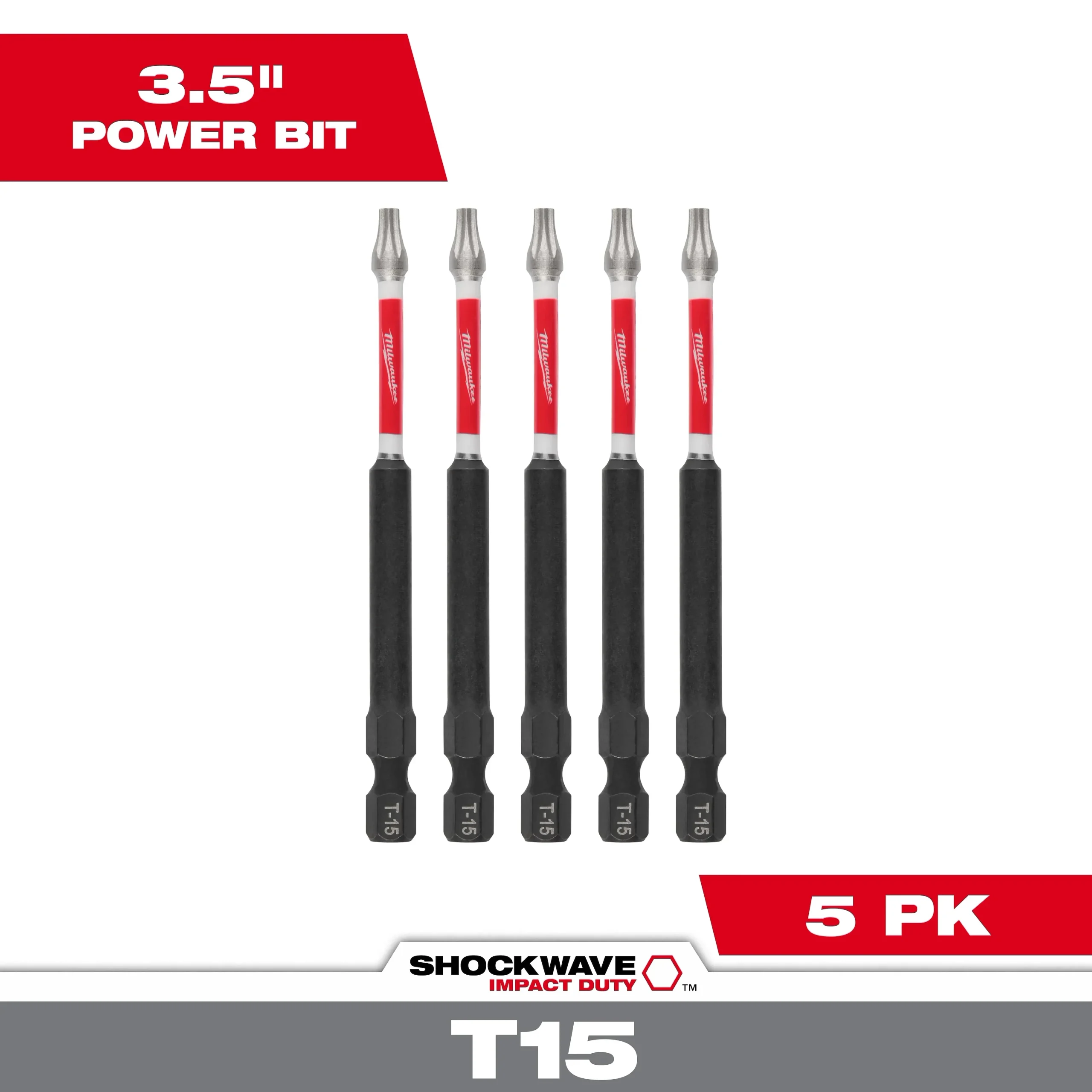 Milwaukee 48-32-4577 SHOCKWAVE 3.5 in. T15 Impact Driver Bits 6PK