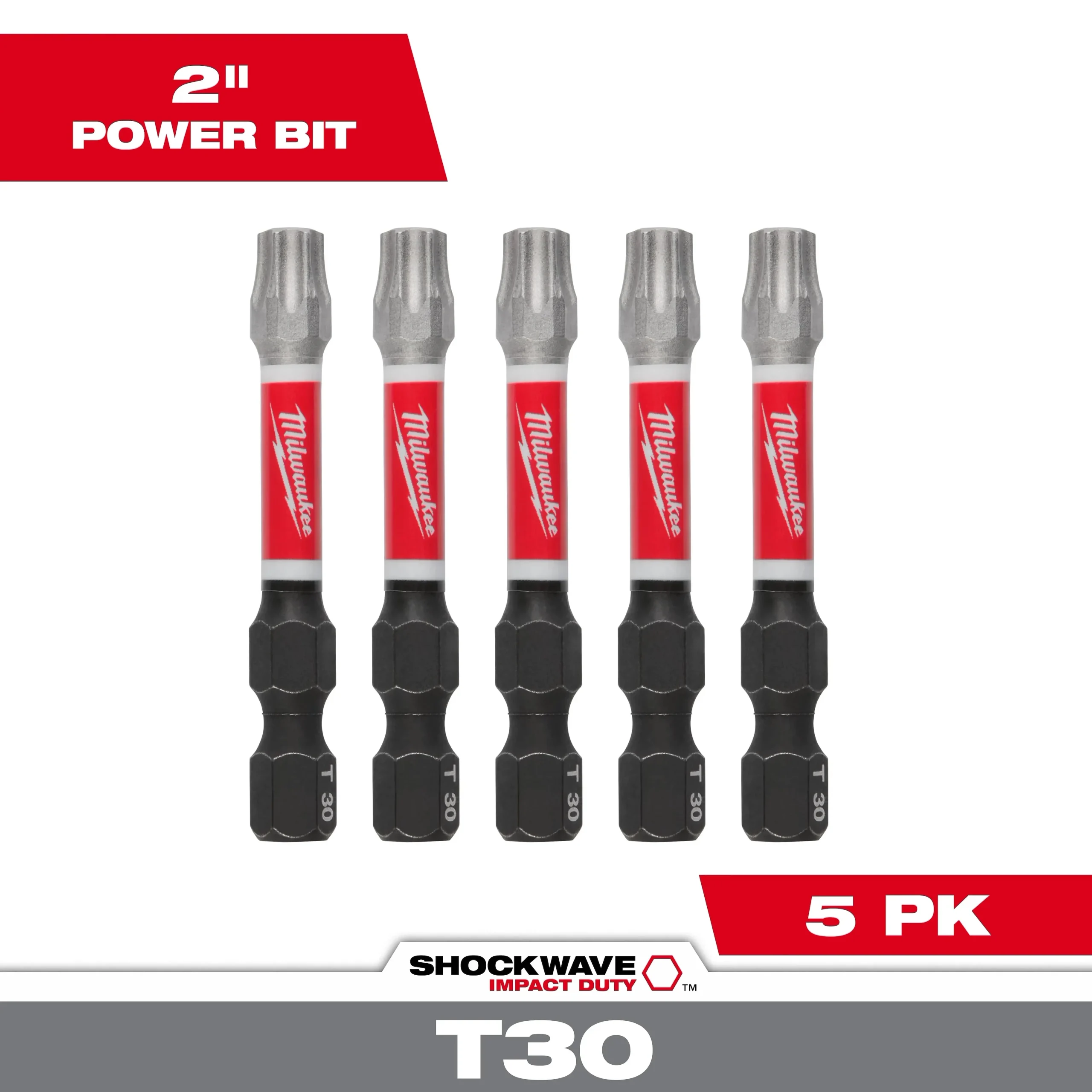 Milwaukee 48-32-4687 SHOCKWAVE 2 in. T30 Impact Driver Bits 6PK