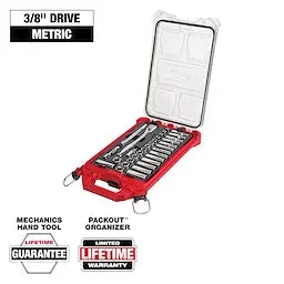 Milwaukee 48-22-9482 3/8" 32pc Ratchet and Socket Set in PACKOUT - Metric