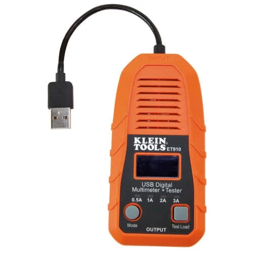 Klein ET910 USB Digital Meter and Tester, USB-A