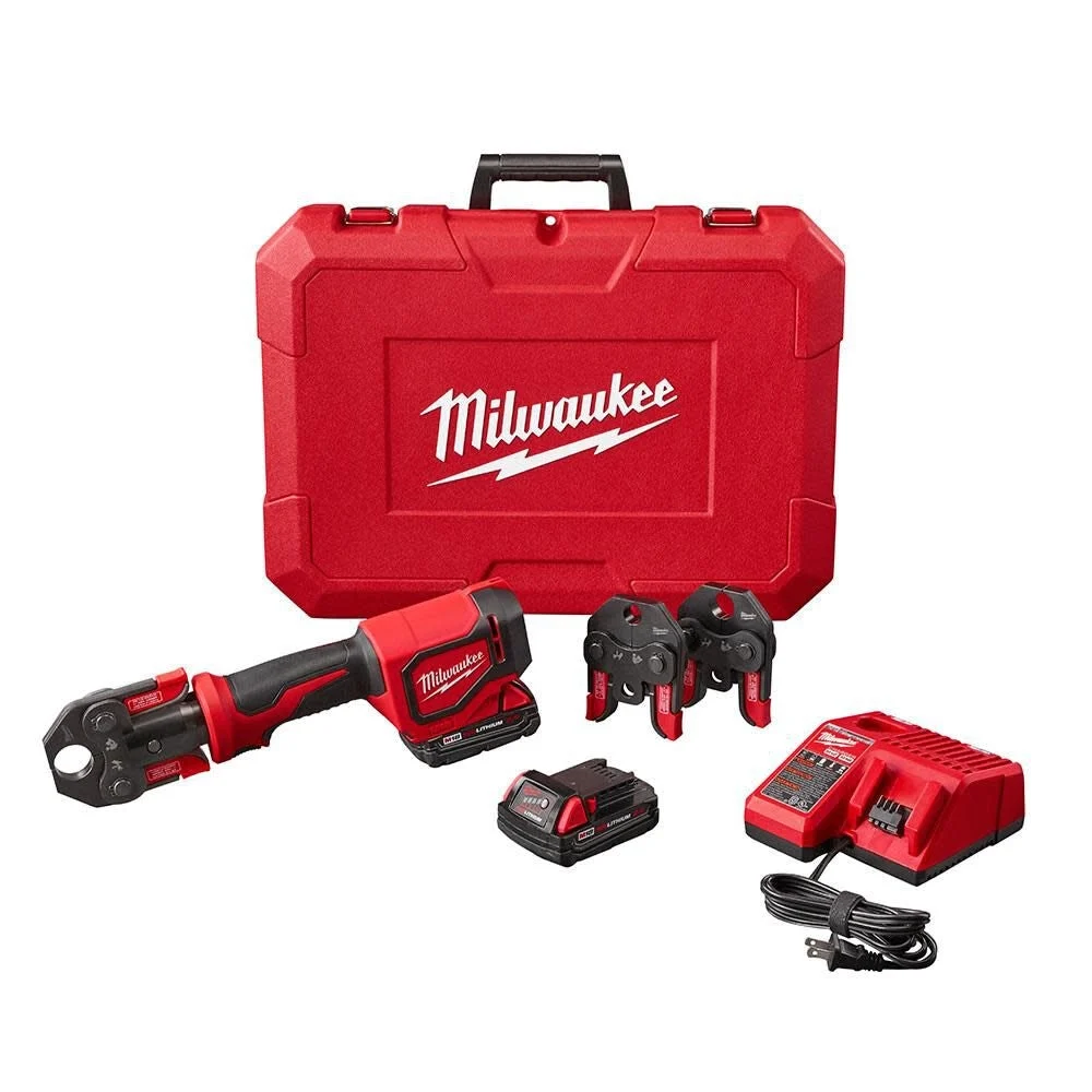 Milwaukee 2674-22C M18 FORCE LOGIC SHORT THROW PRESS TOOL KIT W/ F1807 PEX CRIMP JAWS