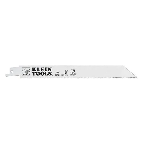 Klein 31741 8'' Reciprocating Saw Blades, 10/14 TPI, 5 Pk